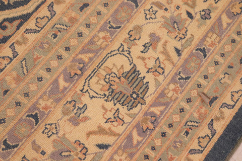 handmade Traditional Kafkaz Green Ivory Hand Knotted RECTANGLE 100% WOOL area rug 10x14