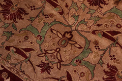 Semi-Antique Belva Brown/Drk. Red Wool Rug - 5'4'' x 6'10''