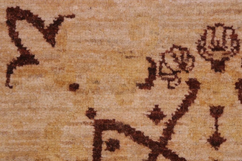 handmade Modern Kafkaz Tan Brown Hand Knotted RECTANGLE 100% WOOL area rug 5 x 7