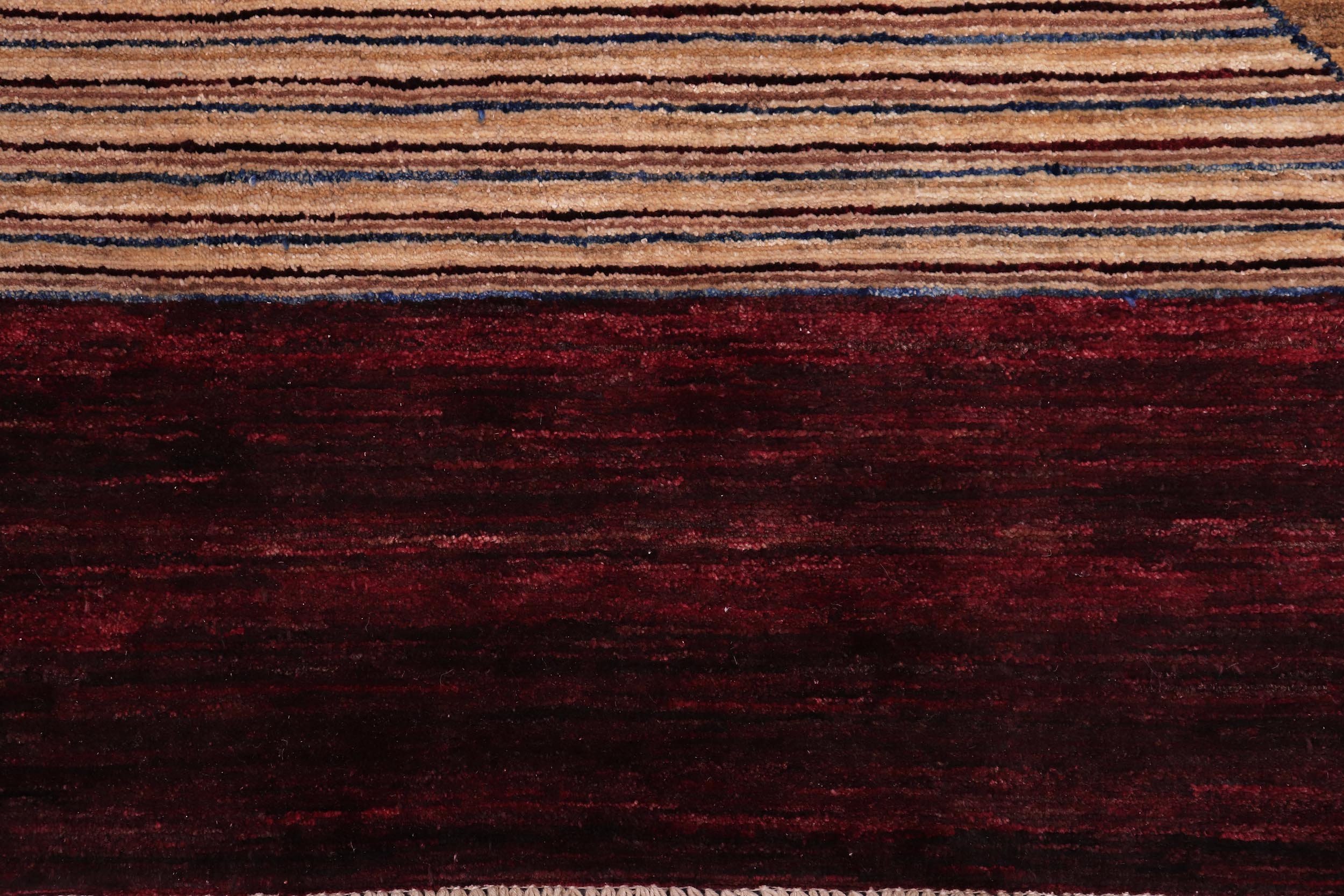 handmade Modern Gabbeh Red Brown Hand Knotted RECTANGLE 100% WOOL area rug 5' x 7'