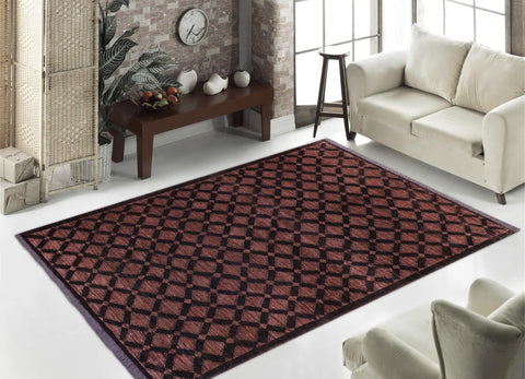 handmade Modern Gabbeh Black Brown Hand Knotted RECTANGLE 100% WOOL area rug 5' x 7'