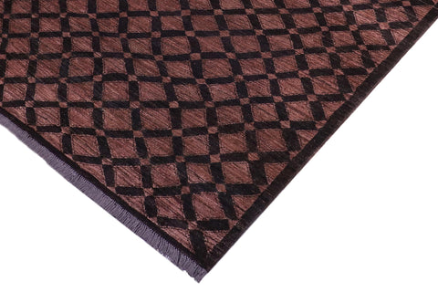 handmade Modern Gabbeh Black Brown Hand Knotted RECTANGLE 100% WOOL area rug 5' x 7'
