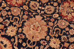 Vintage Persian Anmol Agra Leigha Blue/Red Wool Rug - 4'7'' x 7'2''