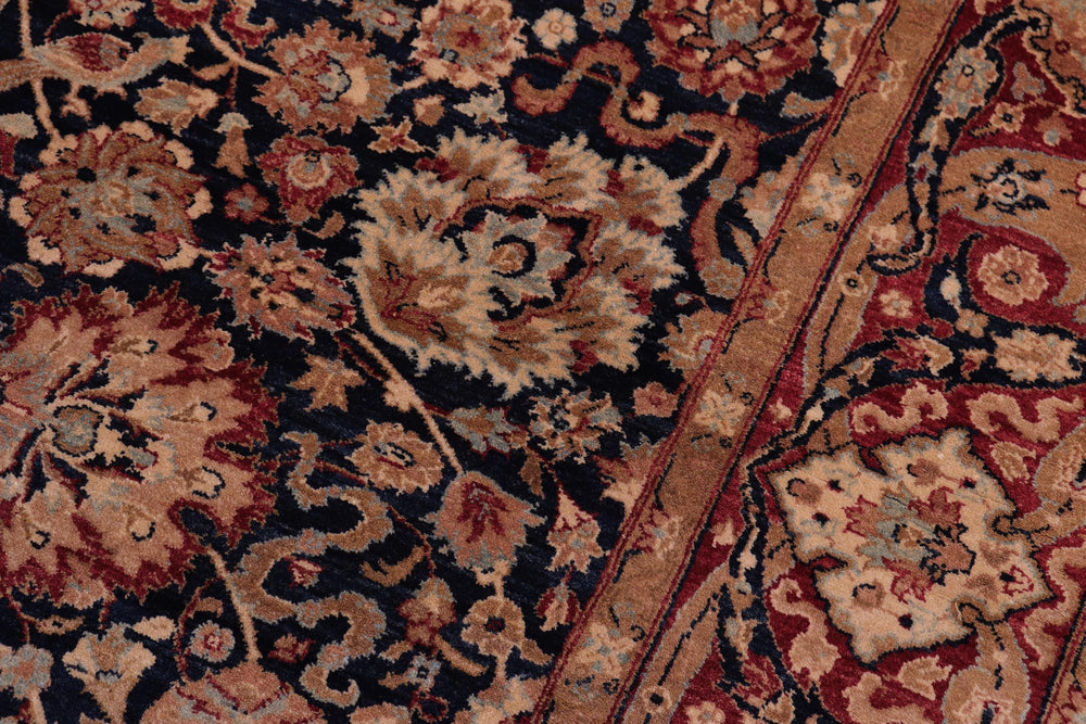 handmade Transitional Anmol Agra Blue Red Hand Knotted RECTANGLE 100% WOOL area rug 5x7