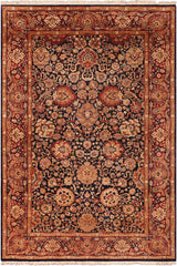Traditional Anmol Agra Leigha Blue Red Hand Knotted Area rugs 5 x 7