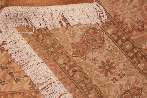 handmade Traditional New Wahid Gold Beige Hand Knotted RECTANGLE 100% WOOL area rug 5x7
