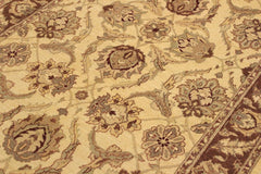 handmade Traditional Kafkaz Ivory Brown Hand Knotted RECTANGLE 100% WOOL area rug 5 x 7