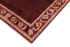 handmade Modern Gabbeh Maroon Beige Hand Knotted RECTANGLE 100% WOOL area rug 5' x 7'