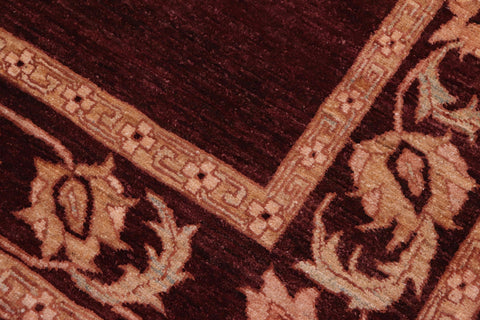 handmade Modern Gabbeh Maroon Beige Hand Knotted RECTANGLE 100% WOOL area rug 5' x 7'