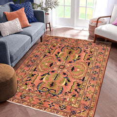 handmade Traditional Kafkaz Rust Rust Hand Knotted RECTANGLE 100% WOOL area rug 5x7