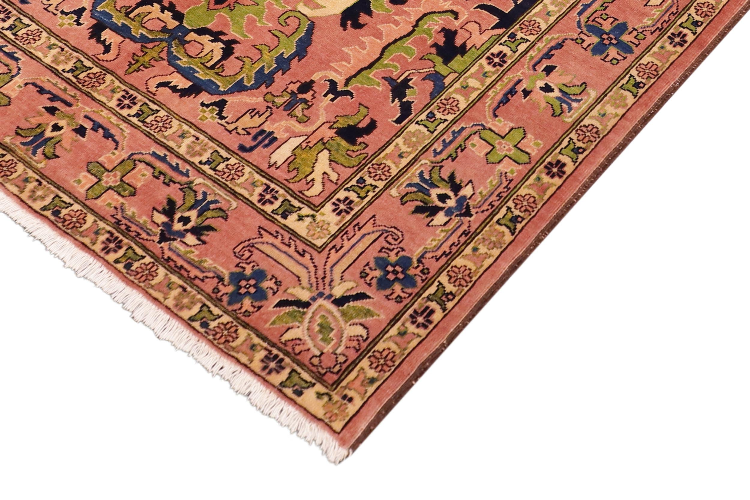 handmade Traditional Kafkaz Rust Rust Hand Knotted RECTANGLE 100% WOOL area rug 5x7