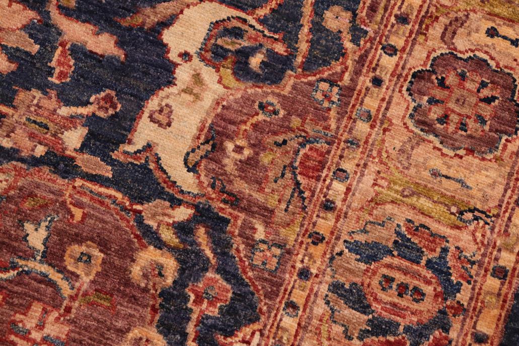 handmade Traditional Kafkaz Blue Gold Hand Knotted RECTANGLE 100% WOOL area rug 5 x 7