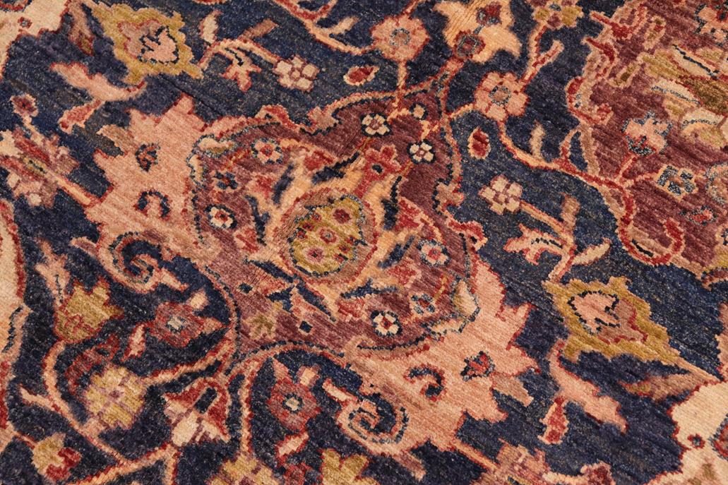 handmade Traditional Kafkaz Blue Gold Hand Knotted RECTANGLE 100% WOOL area rug 5 x 7