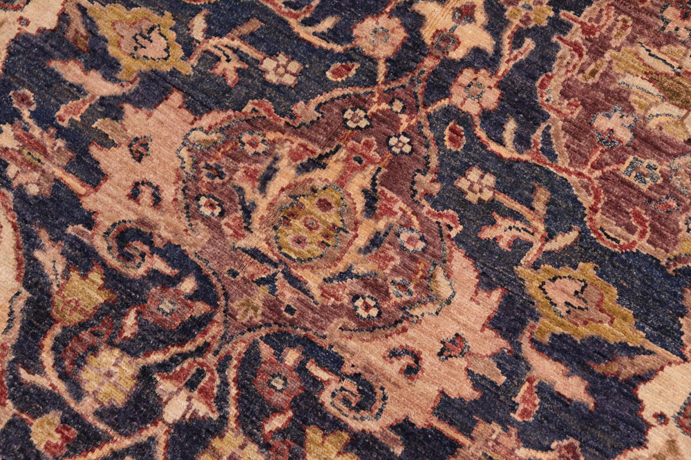 handmade Traditional Kafkaz Blue Gold Hand Knotted RECTANGLE 100% WOOL area rug 5x7