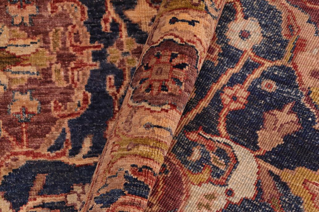 handmade Traditional Kafkaz Blue Gold Hand Knotted RECTANGLE 100% WOOL area rug 5 x 7