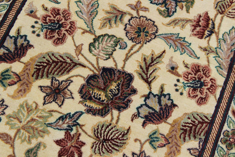 handmade Traditional Gulberg Beige Green Hand Knotted RUNNER 100% WOOL area rug 3' x 13'