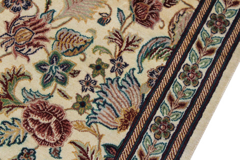 handmade Traditional Gulberg Beige Green Hand Knotted RUNNER 100% WOOL area rug 3' x 13'