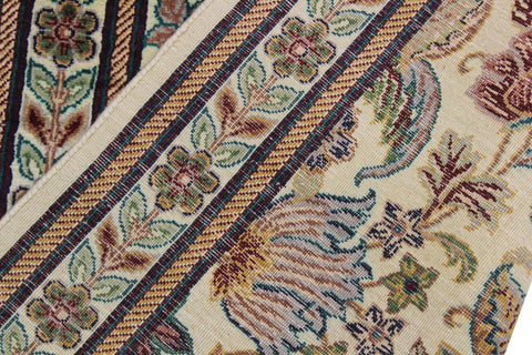 handmade Traditional Gulberg Beige Green Hand Knotted RUNNER 100% WOOL area rug 3' x 13'