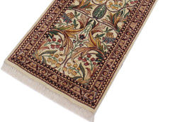 handmade Traditional Internation Beige Brown Hand Knotted RUNNER 100% WOOL area rug 3' x 10'