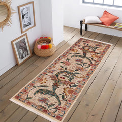 handmade Traditional Azeem Beige Gold Hand Knotted RUNNER 100% WOOL area rug 2' x 8'
