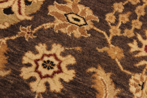handmade Transitional Kafkaz Brown Beige Hand Knotted RUNNER 100% WOOL area rug 3' x 8'