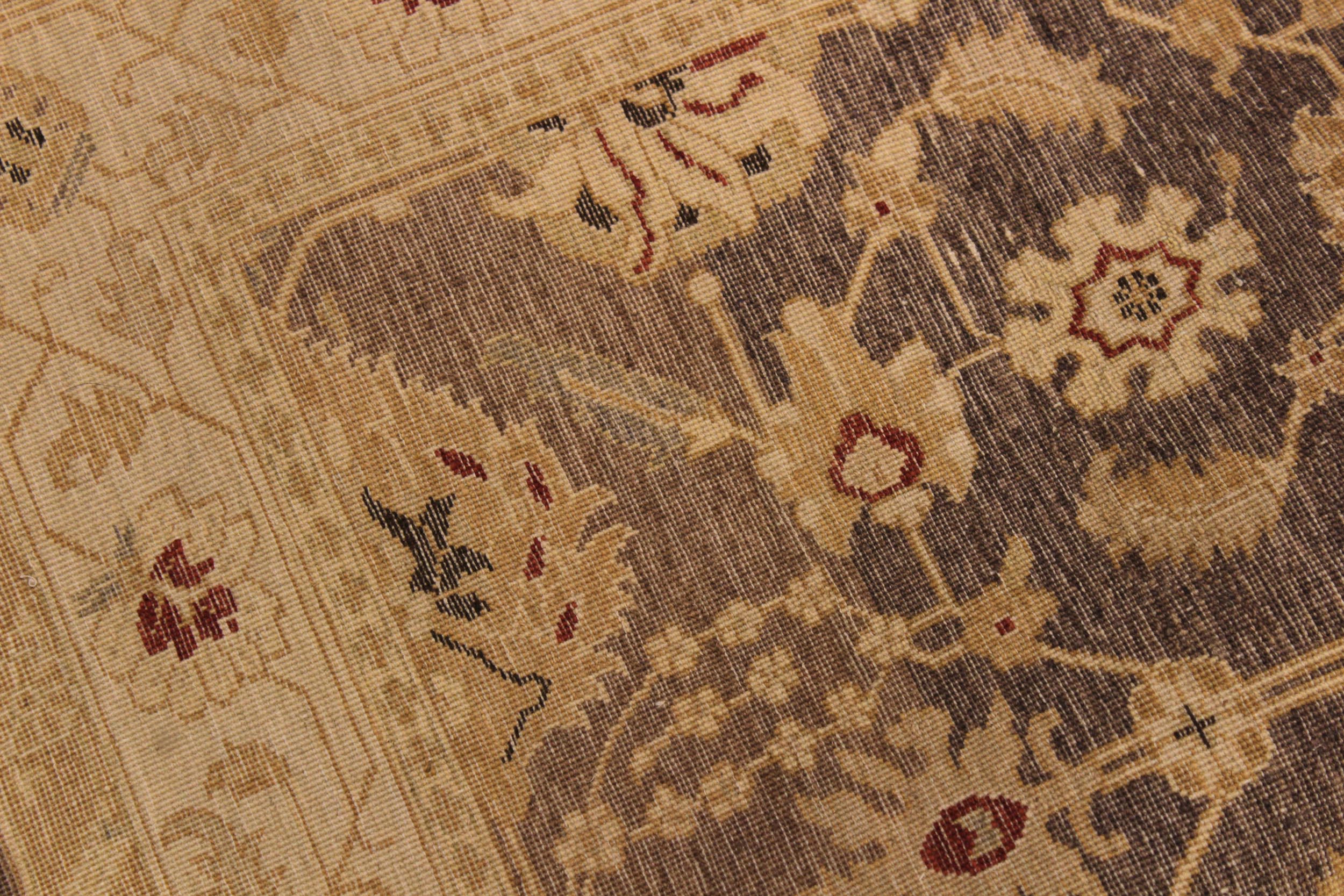 handmade Transitional Kafkaz Brown Beige Hand Knotted RUNNER 100% WOOL area rug 3' x 8'