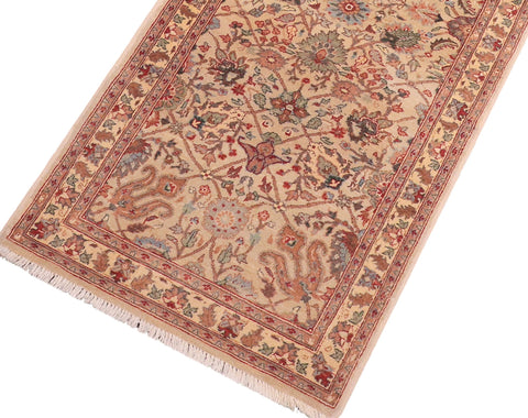 handmade Transitional  Lt. Gray Ivory Hand Knotted RUNNER 100% WOOL area rug 3' x 12'
