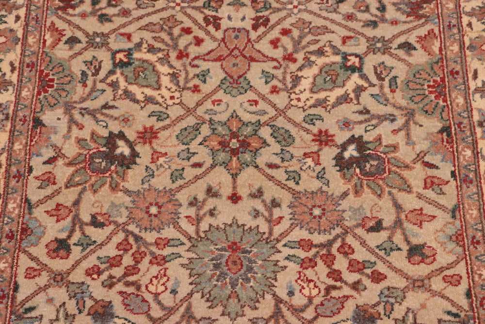 handmade Transitional  Lt. Gray Ivory Hand Knotted RUNNER 100% WOOL area rug 3' x 12'