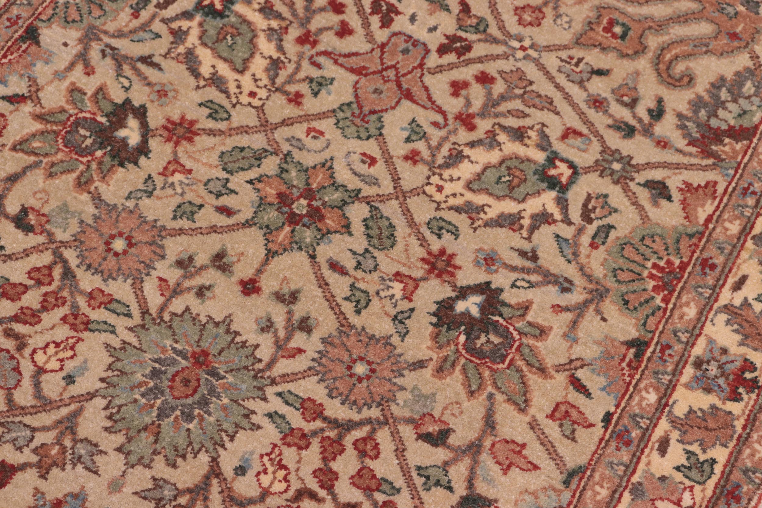 handmade Transitional  Lt. Gray Ivory Hand Knotted RUNNER 100% WOOL area rug 3' x 12'