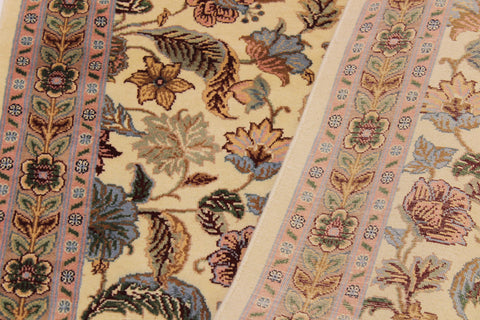 handmade Transitional Gulberg Ivory Pink Hand Knotted RECTANGLE 100% WOOL area rug 3x5