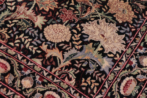 handmade Transitional Morris Black Black Hand Knotted RECTANGLE 100% WOOL area rug 3x5
