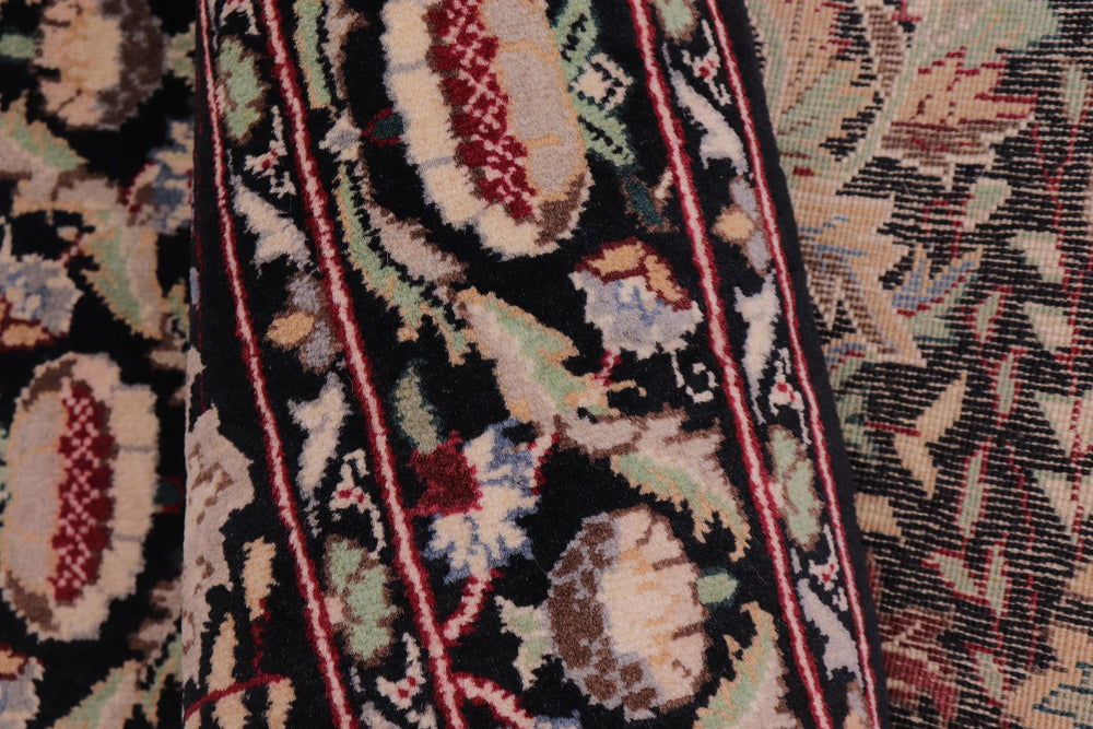 handmade Transitional Morris Black Black Hand Knotted RECTANGLE 100% WOOL area rug 3x5