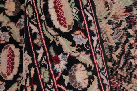 handmade Transitional Morris Black Black Hand Knotted RECTANGLE 100% WOOL area rug 3x5