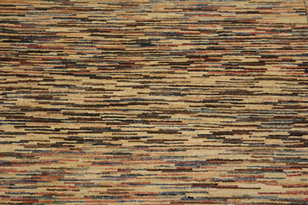 handmade Modern Gabbeh Blue Beige Hand Knotted RECTANGLE 100% WOOL area rug 3' x 5'