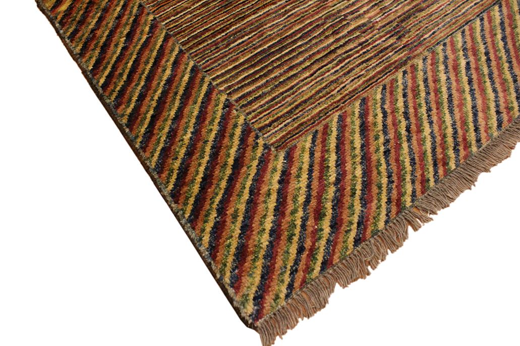 handmade Modern Gabbeh Blue Green Hand Knotted RECTANGLE 100% WOOL area rug 3  x 5 