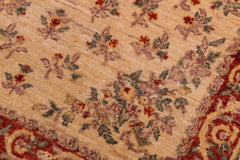 handmade Traditional Kafkaz Ivory Red Hand Knotted RECTANGLE 100% WOOL area rug 3 x 5