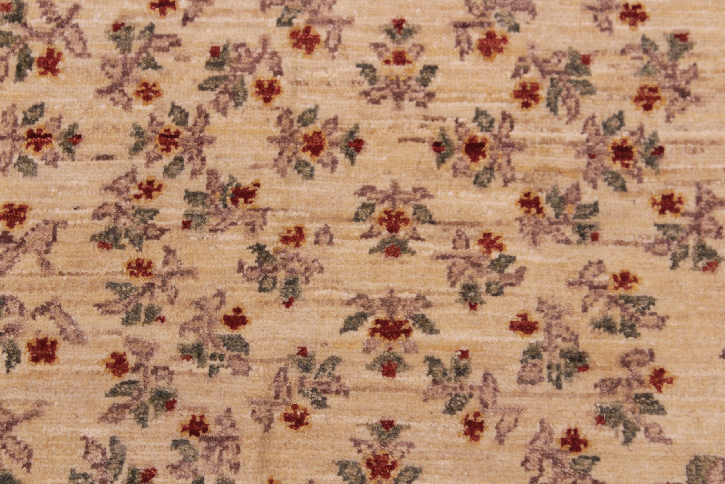 handmade Transitional Kafkaz Ivory Red Hand Knotted RECTANGLE 100% WOOL area rug 3' x 5'