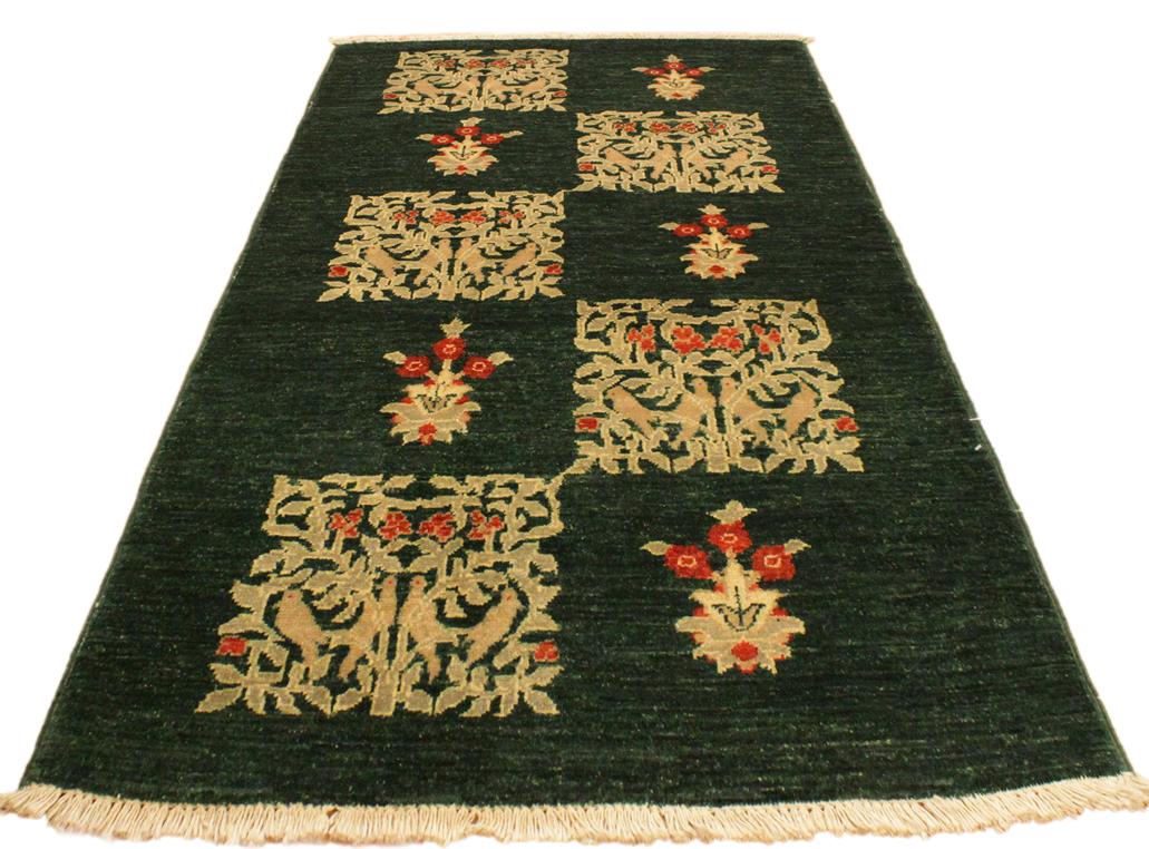 handmade Transitional Drake Green Rust Hand Knotted RECTANGLE 100% WOOL area rug 3 x 5