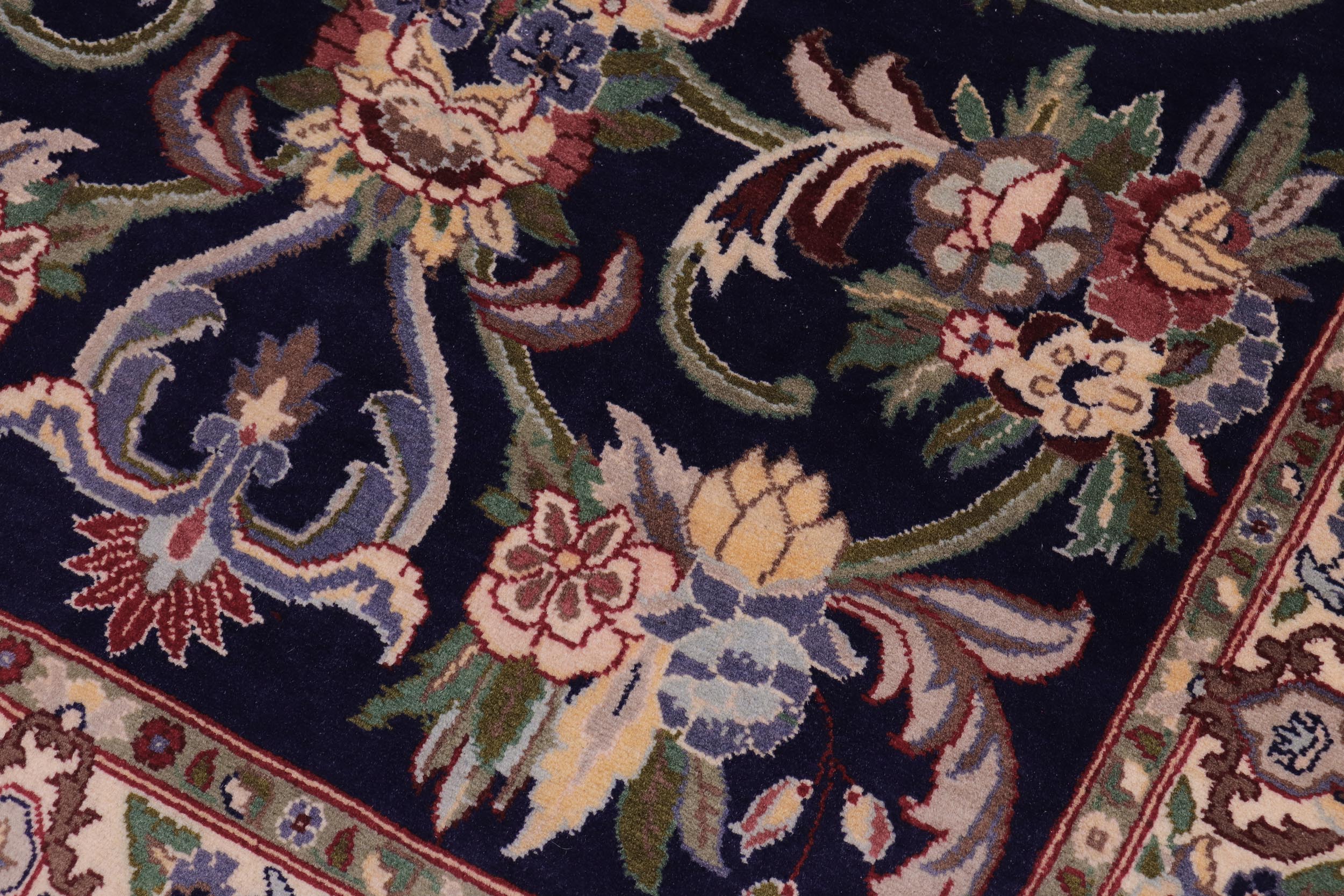 handmade Traditional Anarlaki Blue Beige Hand Knotted RECTANGLE 100% WOOL area rug 3x5