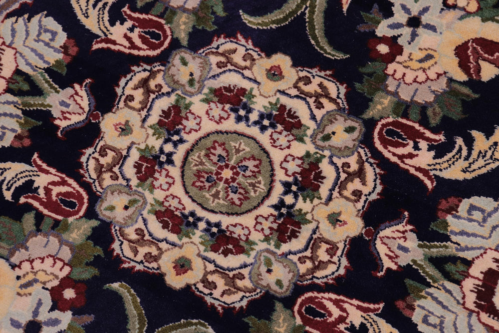 handmade Traditional Anarlaki Blue Beige Hand Knotted RECTANGLE 100% WOOL area rug 3x5