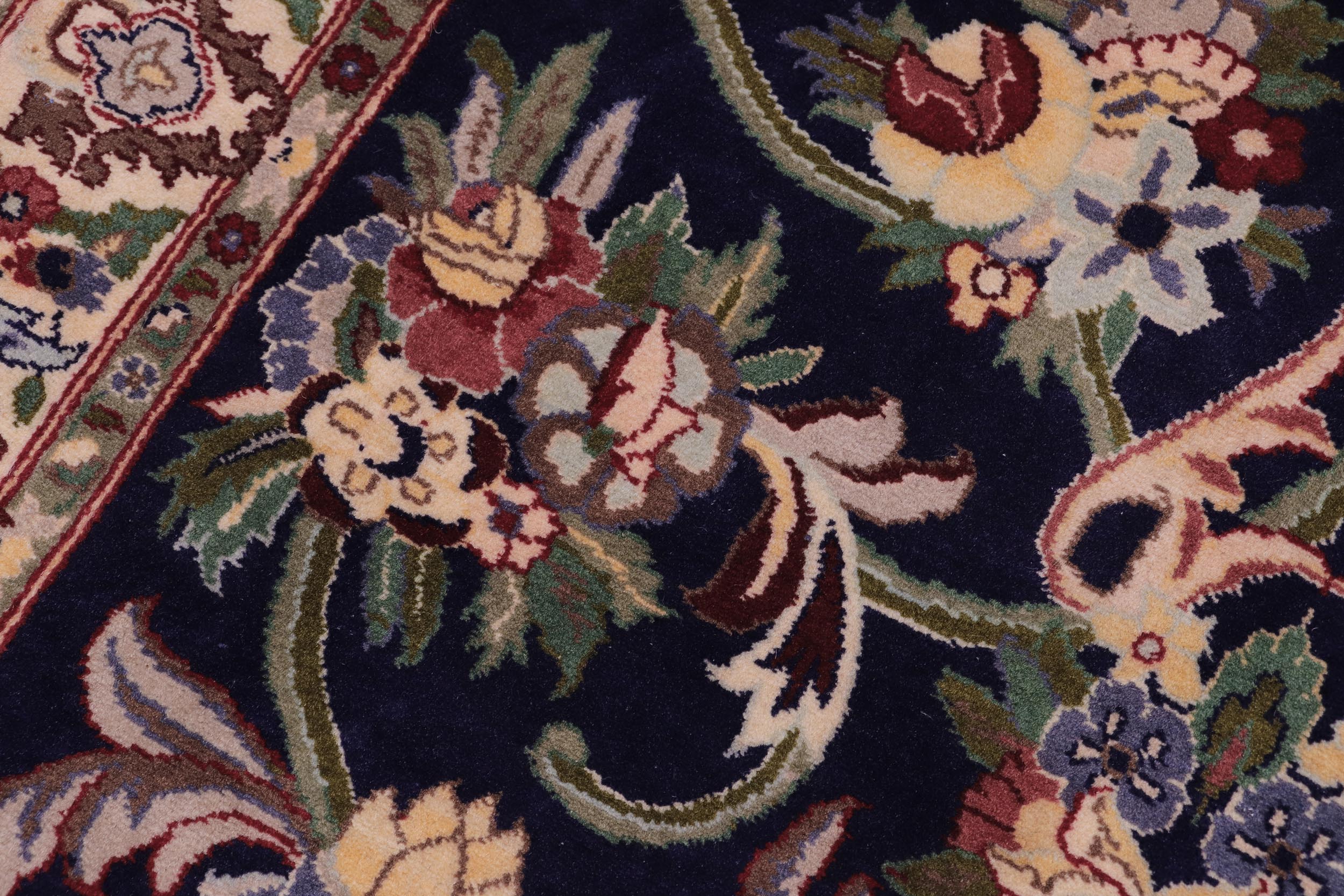 handmade Traditional Anarlaki Blue Beige Hand Knotted RECTANGLE 100% WOOL area rug 3x5