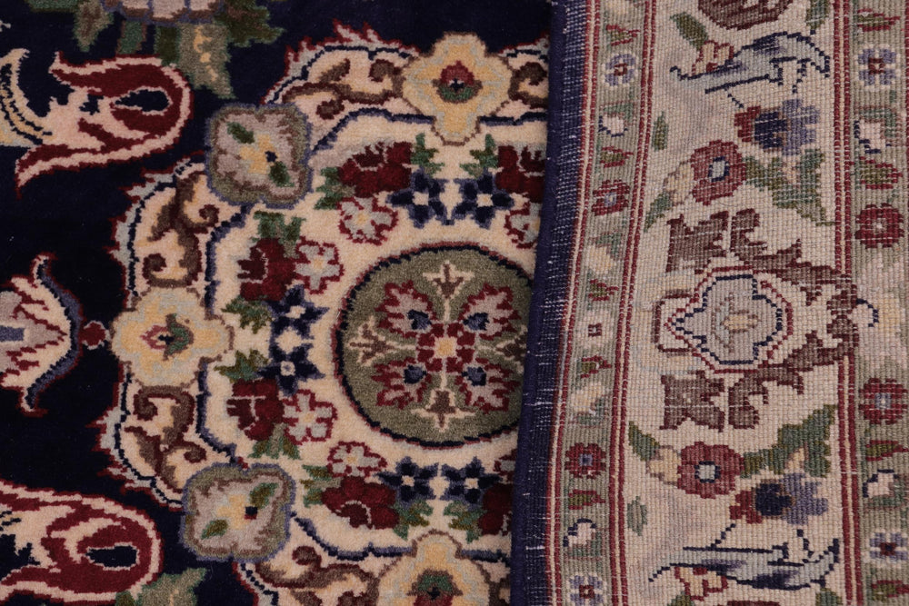 handmade Traditional Anarlaki Blue Beige Hand Knotted RECTANGLE 100% WOOL area rug 3x5