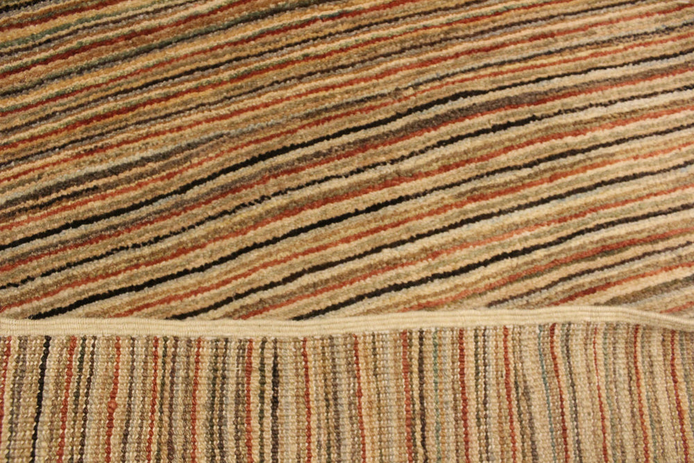 handmade Modern Gabbeh Beige Rust Hand Knotted RECTANGLE 100% WOOL area rug 3' x 5'