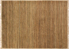 handmade Modern Gabbeh Beige Rust Hand Knotted RECTANGLE 100% WOOL area rug 3' x 5'