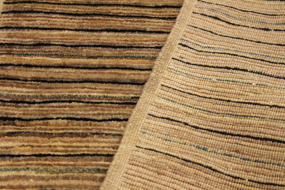 handmade Modern Gabbeh Beige Green Hand Knotted RECTANGLE 100% WOOL area rug 3' x 5'