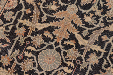 handmade Traditional Kafkaz Charcoal Tan Hand Knotted RECTANGLE 100% WOOL area rug 3x5