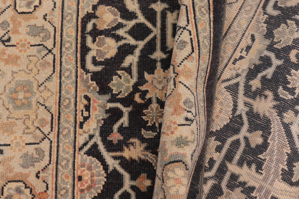 handmade Traditional Kafkaz Charcoal Tan Hand Knotted RECTANGLE 100% WOOL area rug 3x5