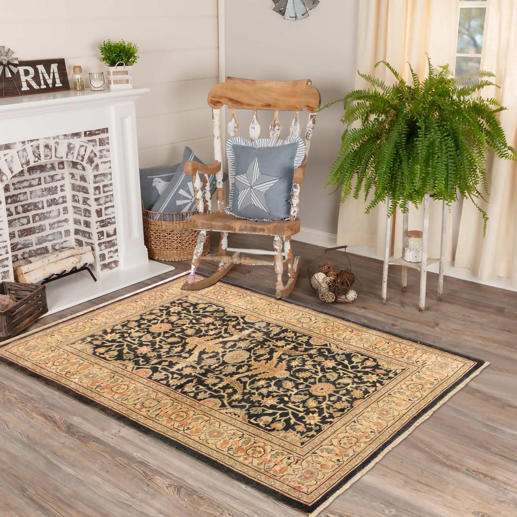 handmade Traditional Kafkaz Charcoal Tan Hand Knotted RECTANGLE 100% WOOL area rug 3x5