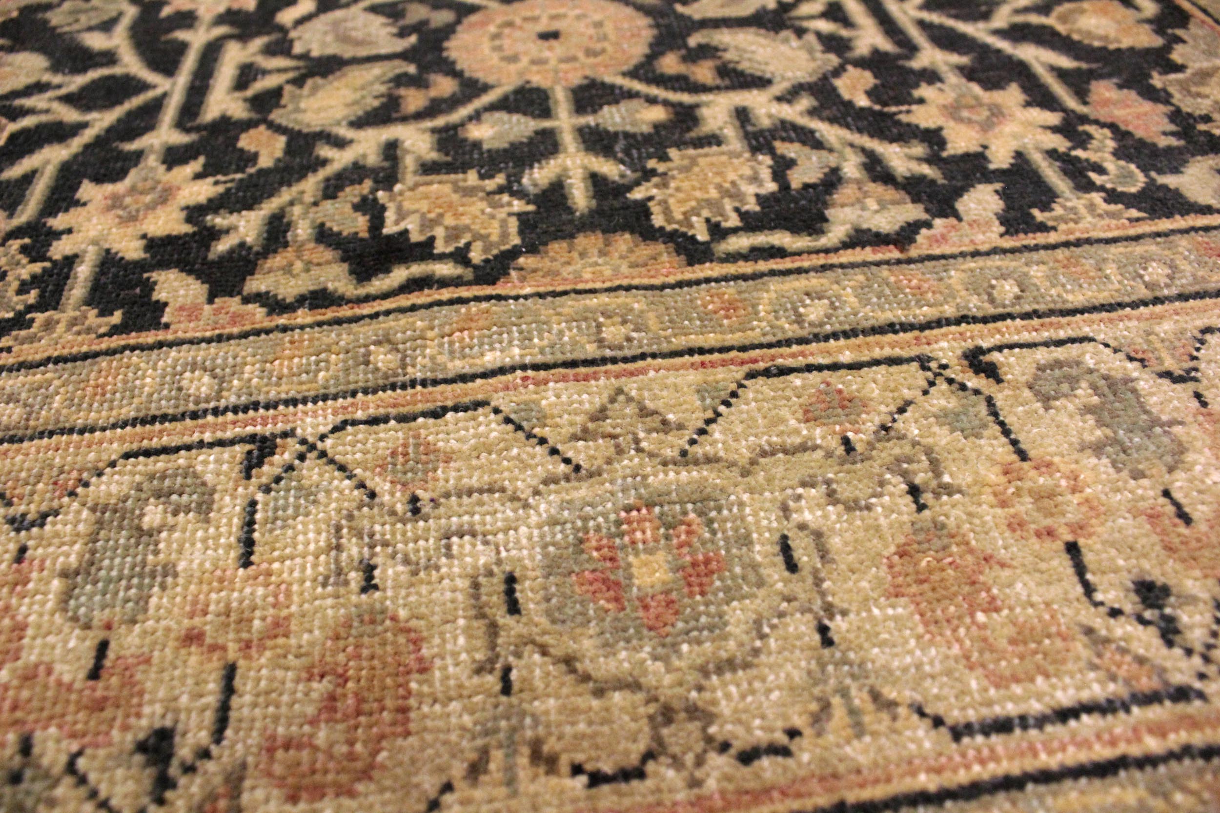 handmade Traditional Kafkaz Charcoal Tan Hand Knotted RECTANGLE 100% WOOL area rug 3x5