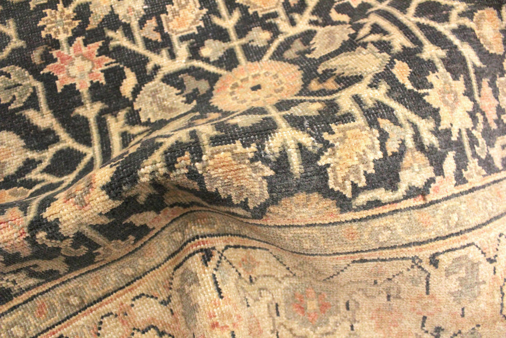 handmade Traditional Kafkaz Charcoal Tan Hand Knotted RECTANGLE 100% WOOL area rug 3x5